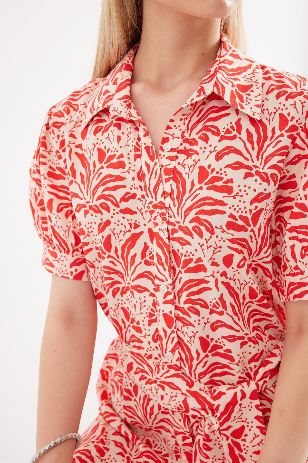 2213 kisa kol viskon elbise - Justyol