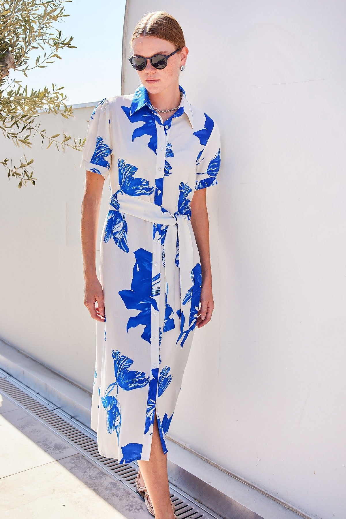 2213 kisa kol viskon elbise - Justyol