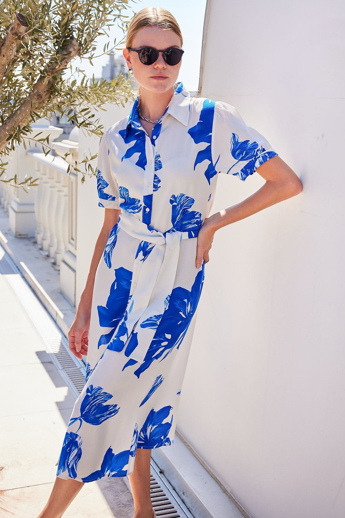 2213 kisa kol viskon elbise - Justyol