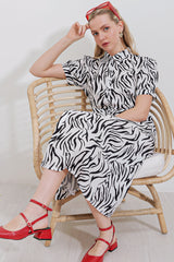 2213 kisa kol viskon elbise - Justyol