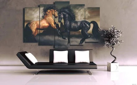 tableau cheval  5 morceau  130/70 cm