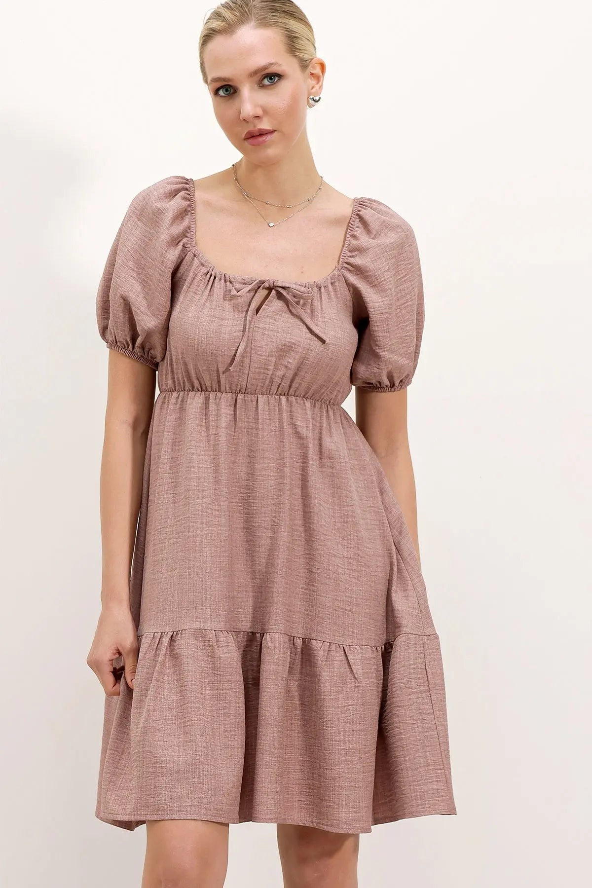 2351 kloş poplin elbise - Justyol