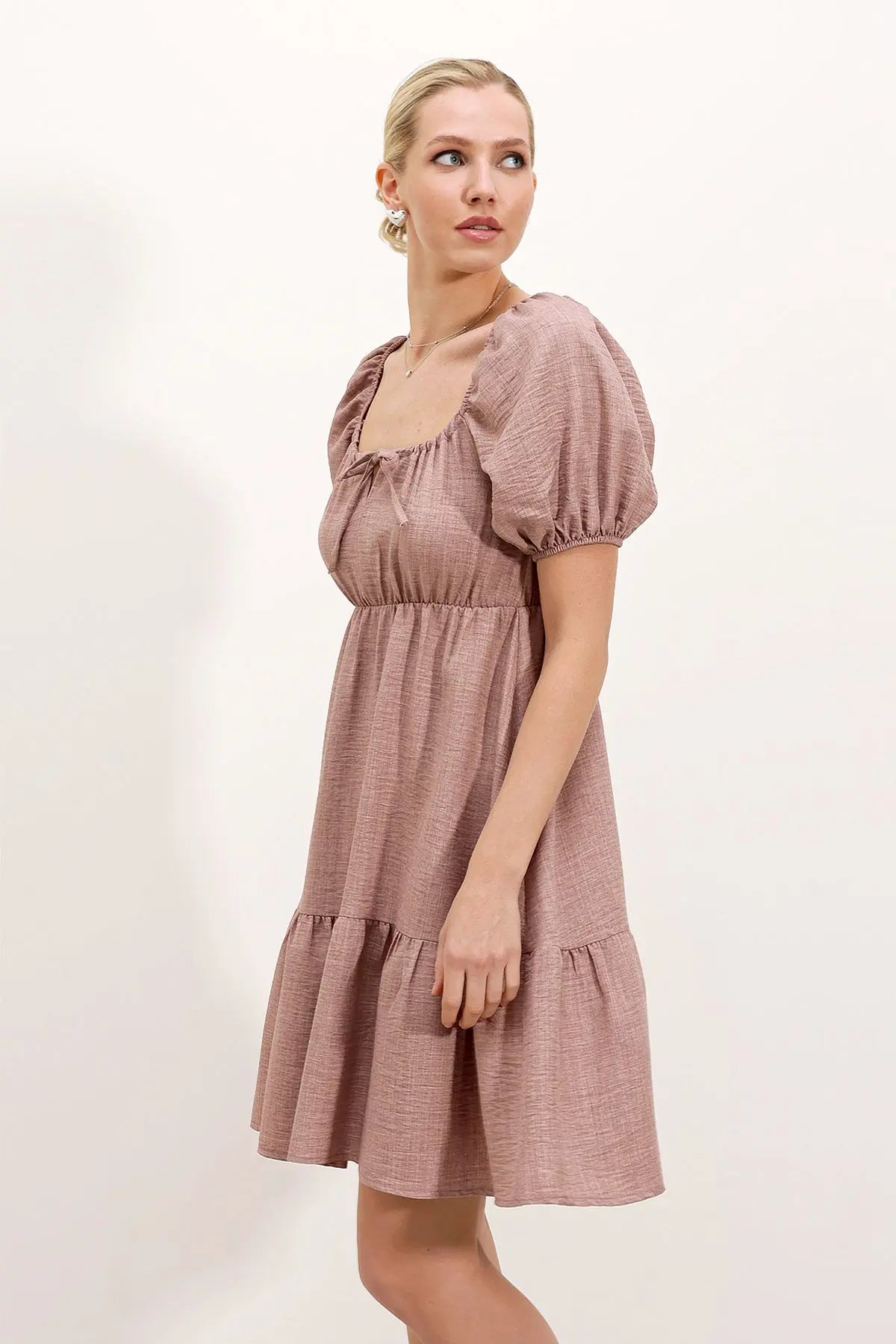 2351 kloş poplin elbise - Justyol