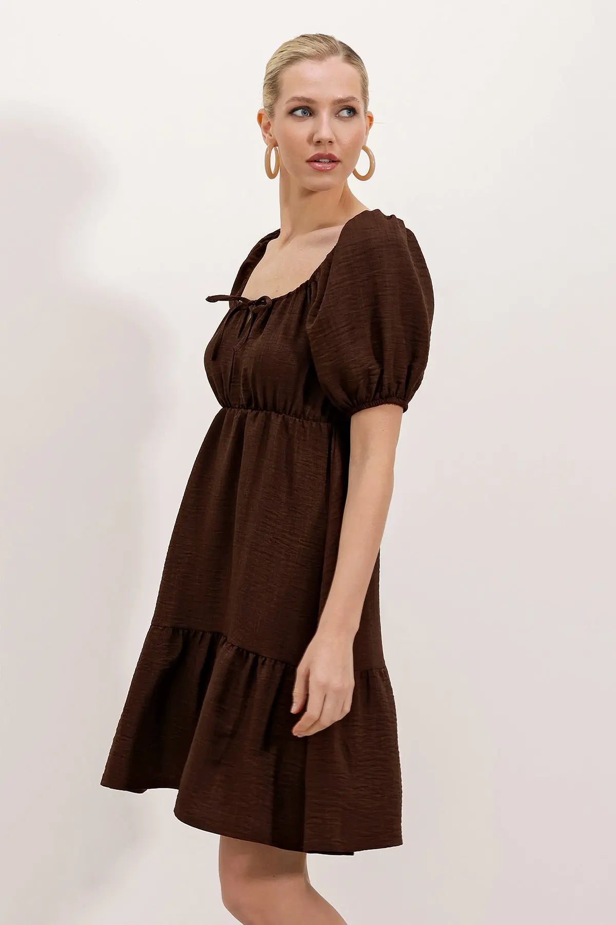2351 kloş poplin elbise - Justyol