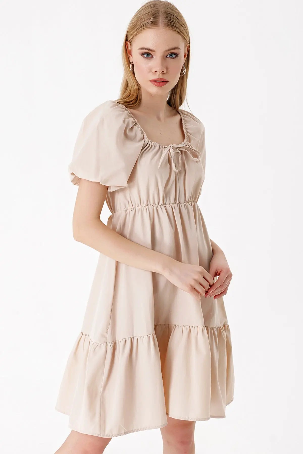 2351 kloş poplin elbise - Justyol