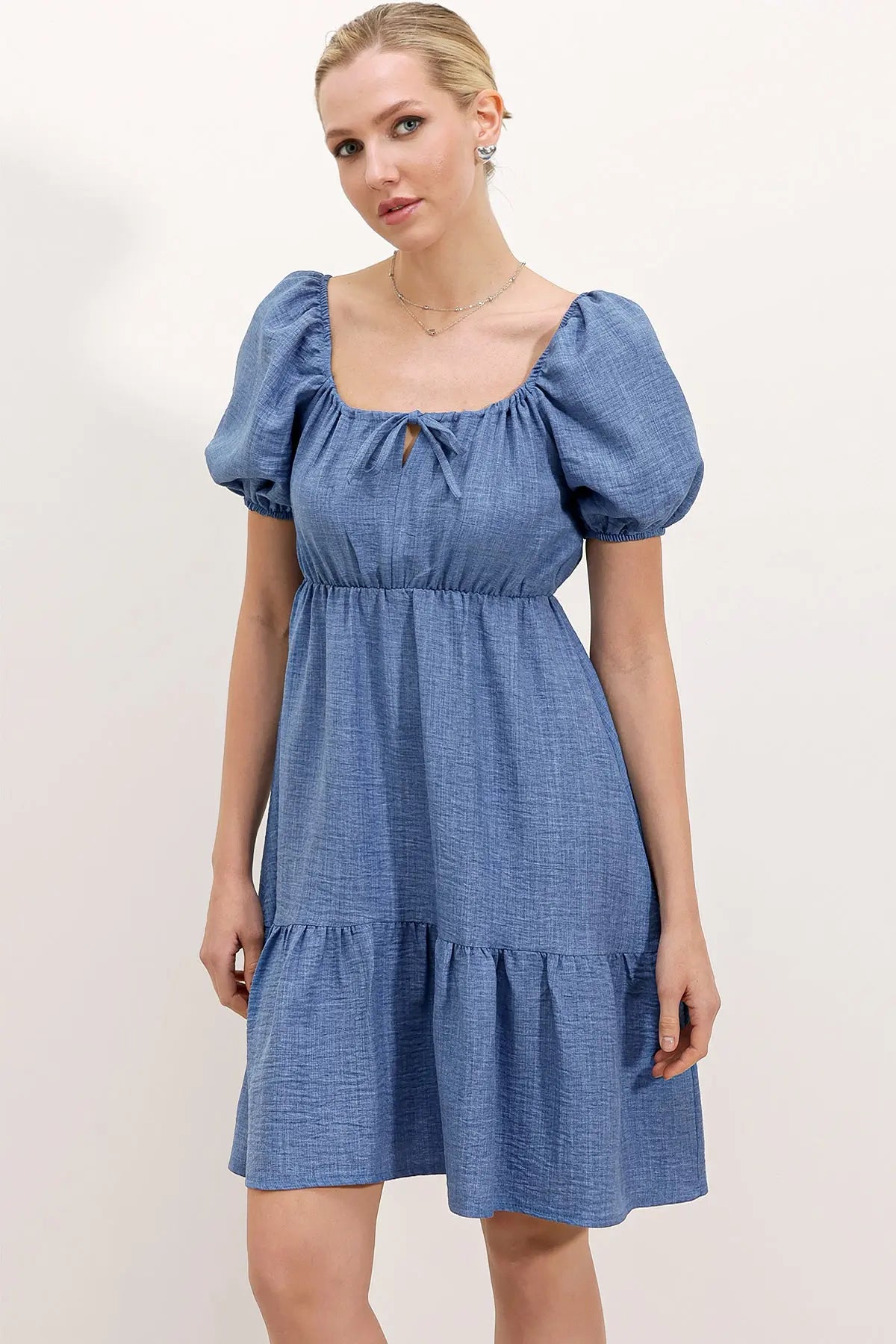 2351 kloş poplin elbise - Justyol