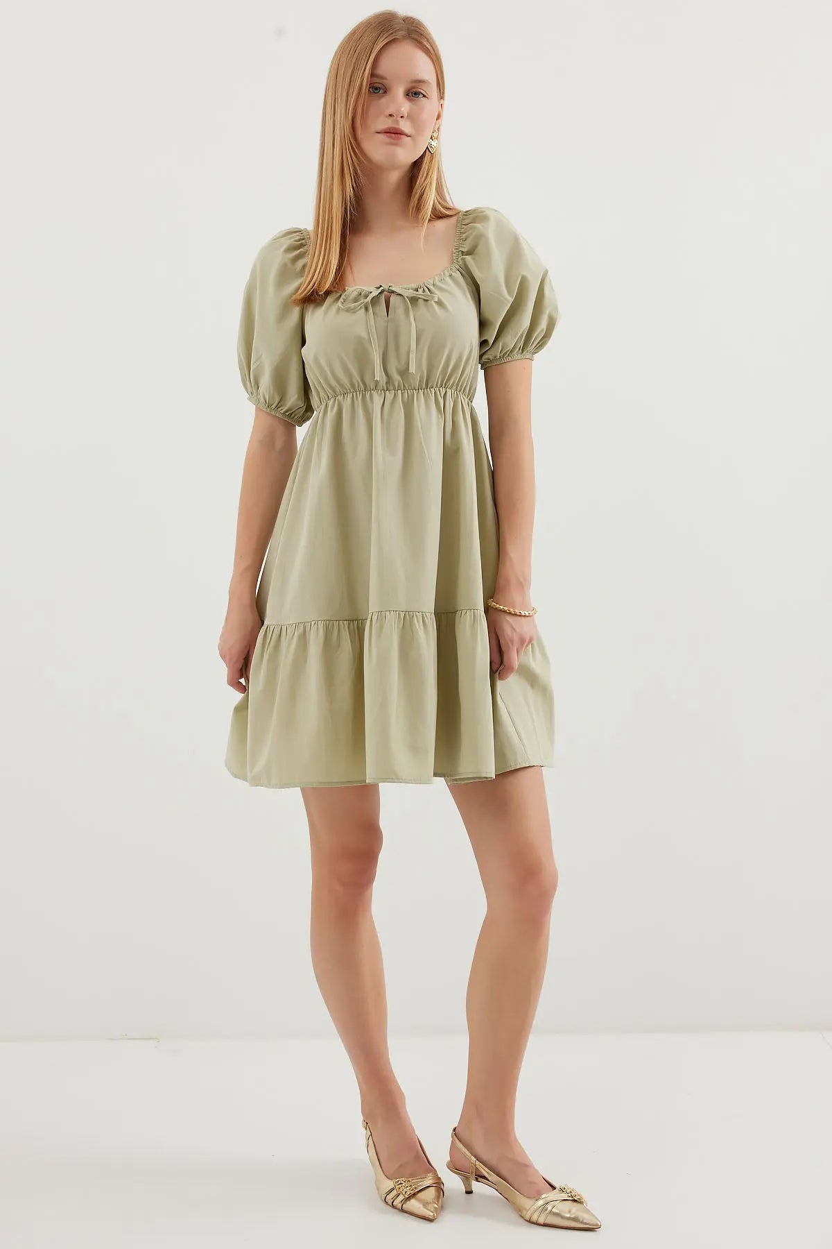2351 kloş poplin elbise - Justyol