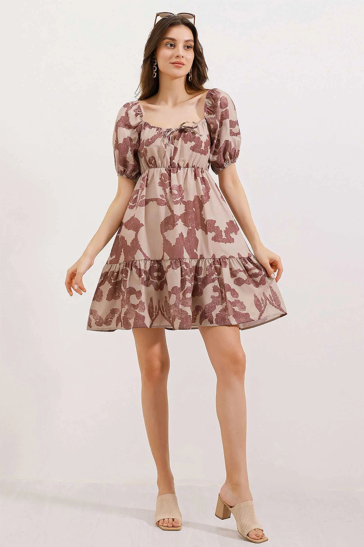 2351 kloş poplin elbise - Justyol