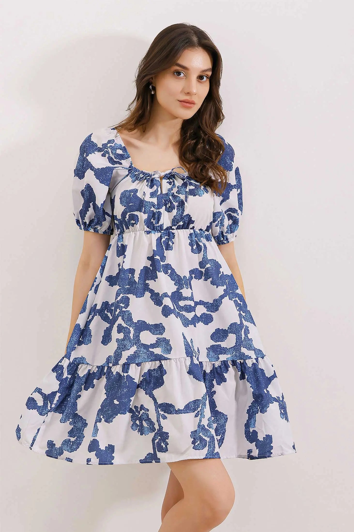 2351 kloş poplin elbise - Justyol