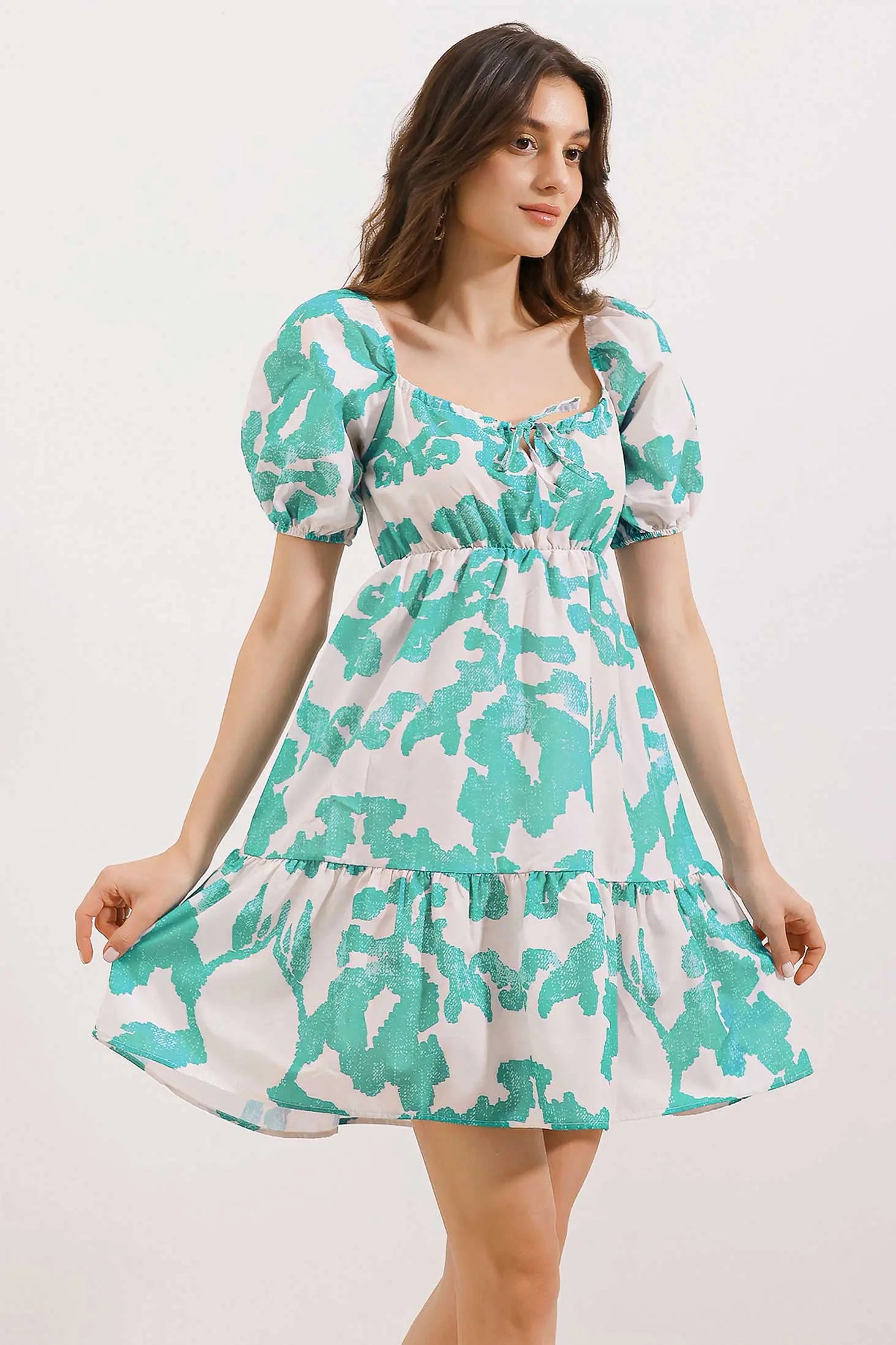 2351 kloş poplin elbise - Justyol