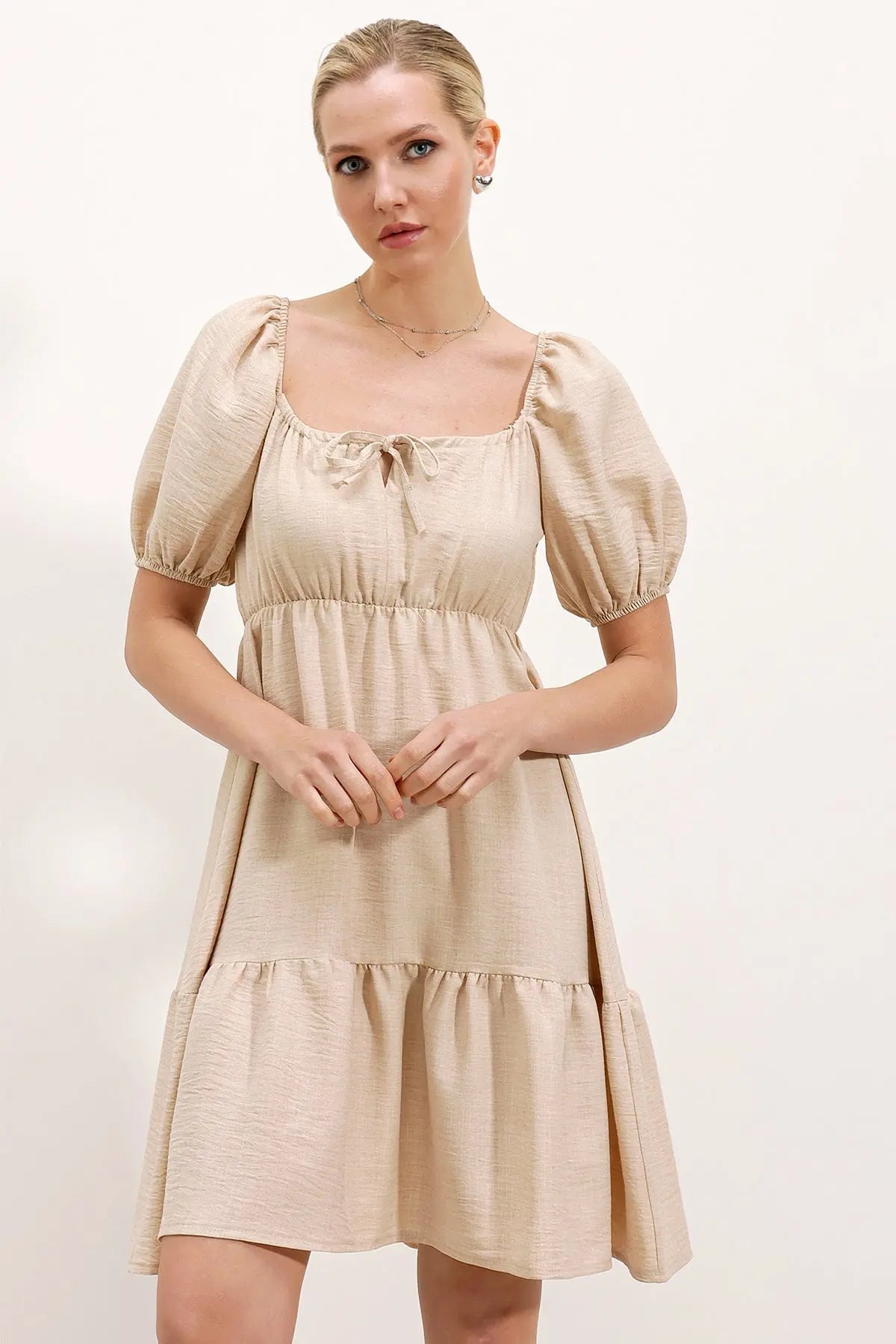 2351 kloş poplin elbise - Justyol