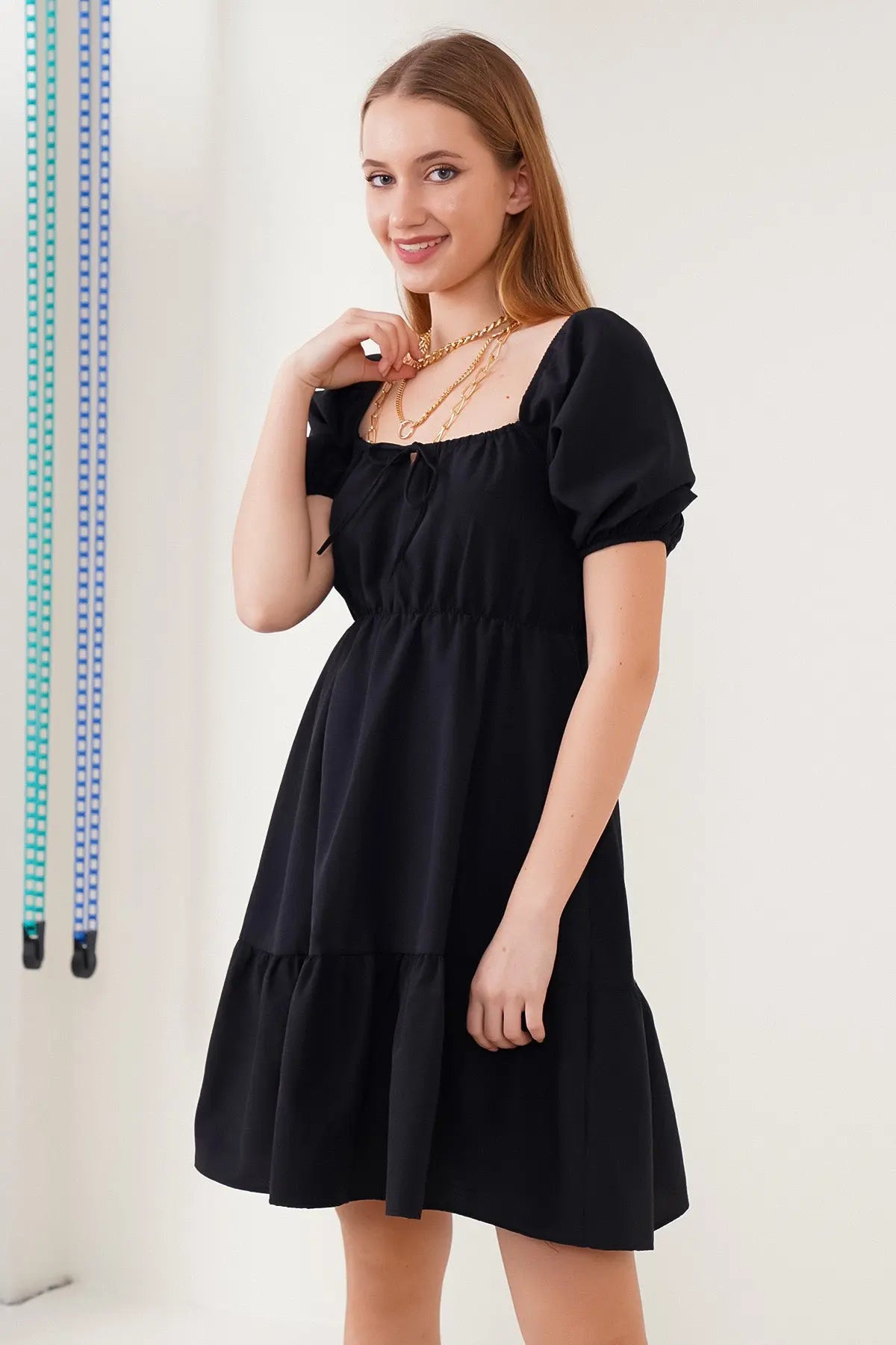 2351 kloş poplin elbise - Justyol