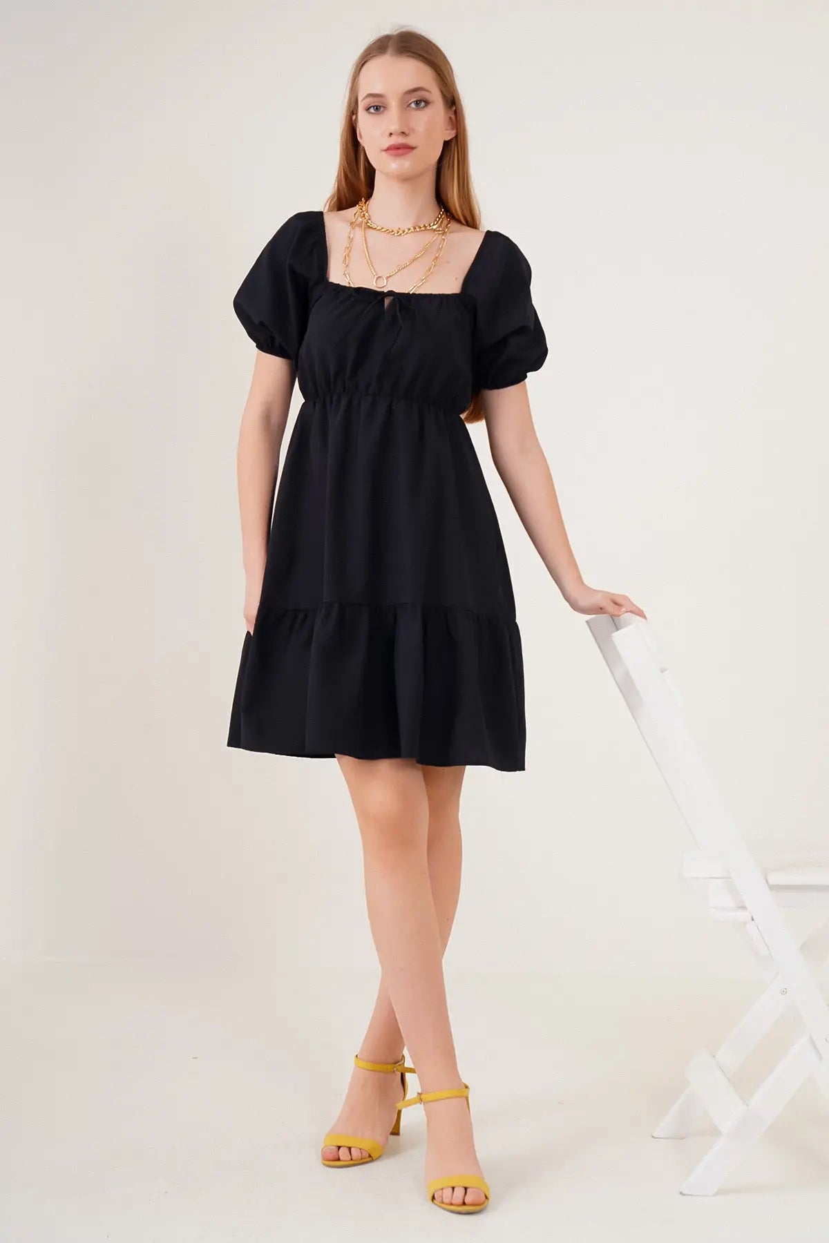 2351 kloş poplin elbise - Justyol