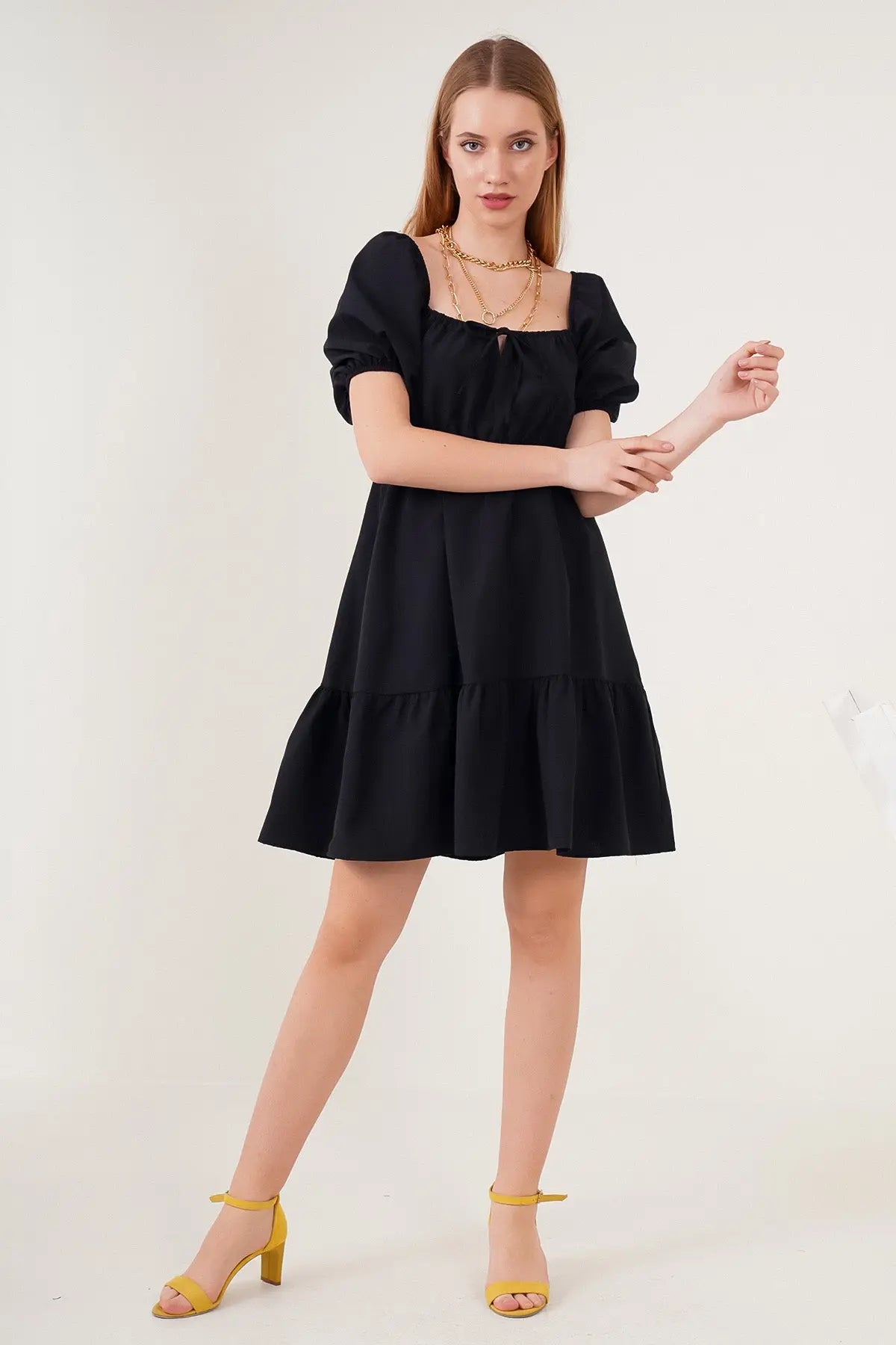 2351 kloş poplin elbise - Justyol