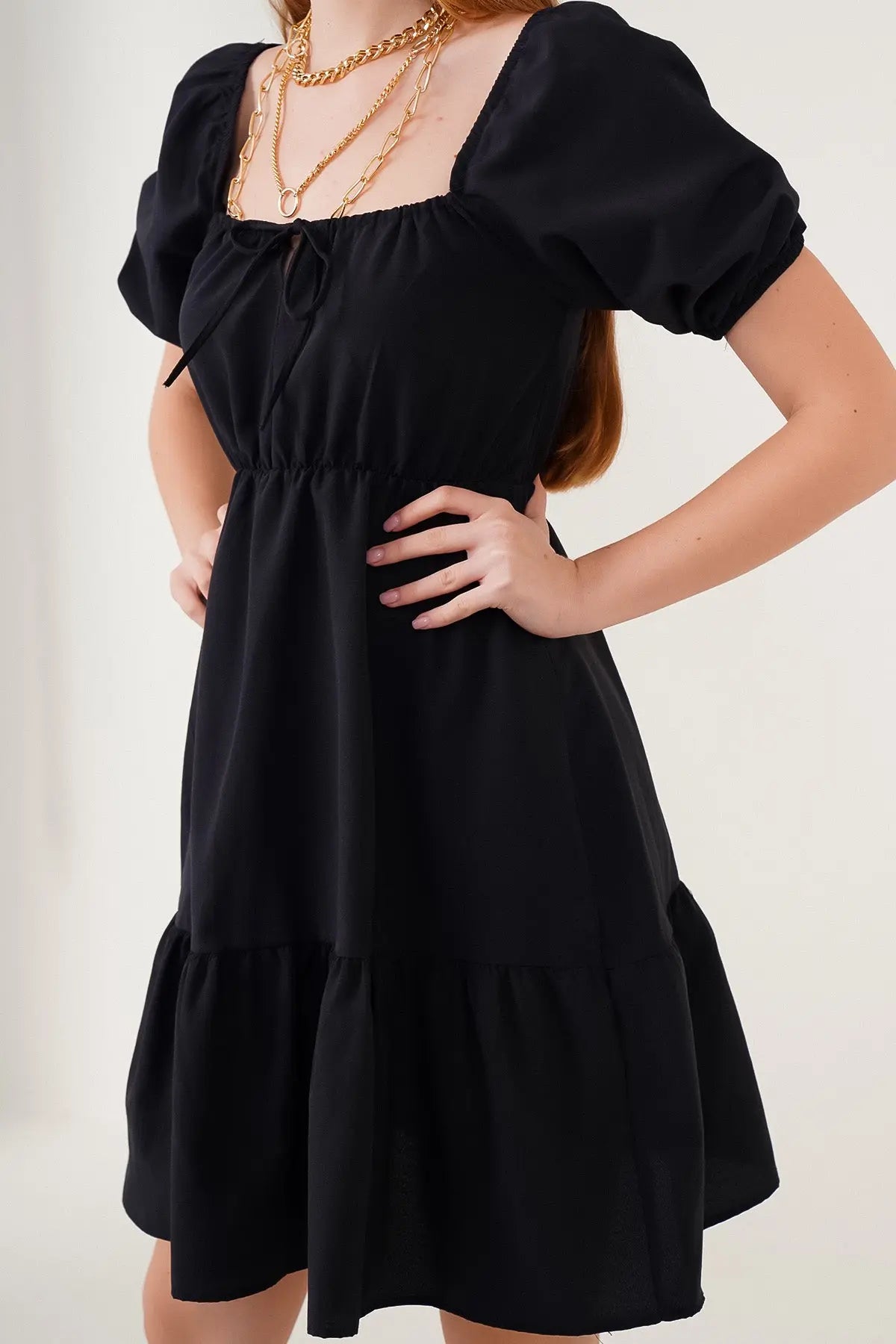 2351 kloş poplin elbise - Justyol