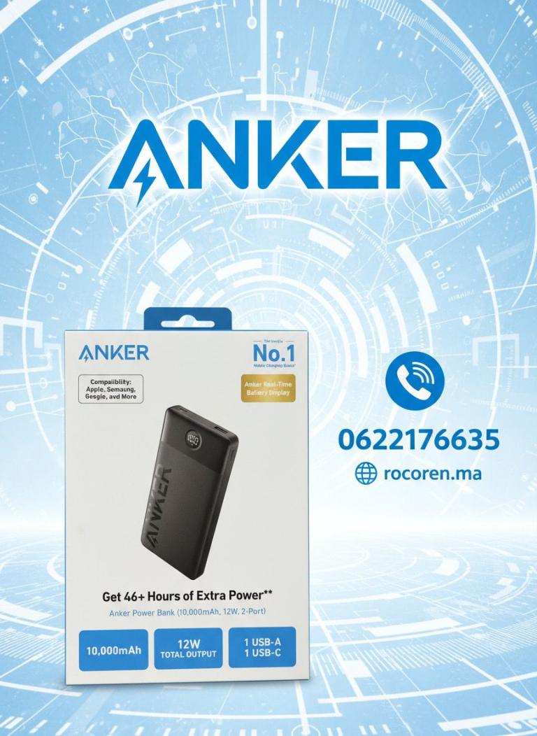 Anker Power Bank 10000mAh – Batterie externe Noir