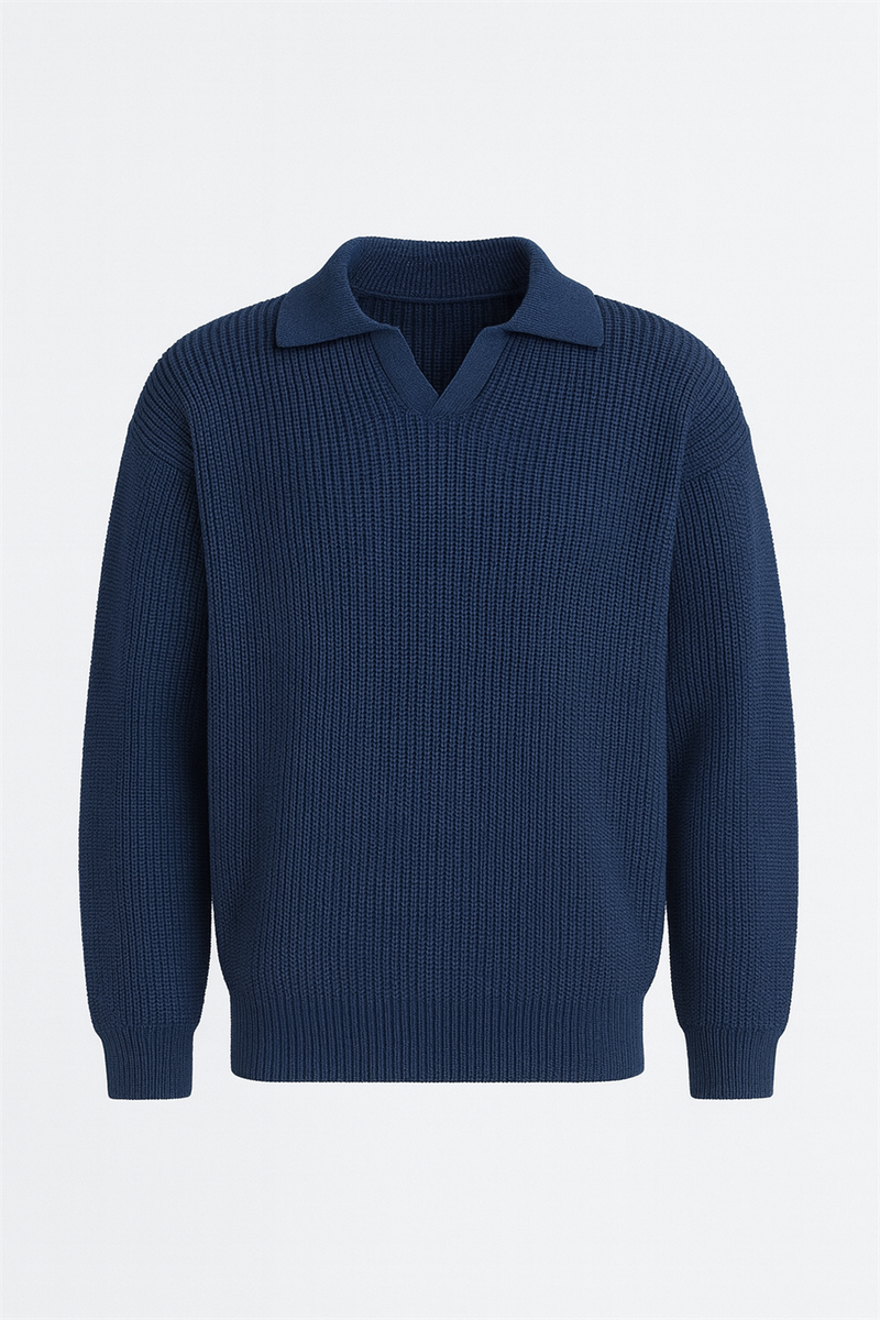 Pull Homme Joris Polo en Maille Selanik Oversize