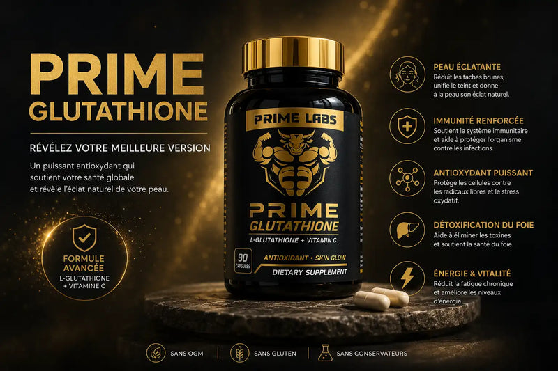 Glutathion + Vitamine C – 90 Capsules | Antioxydant & Éclat