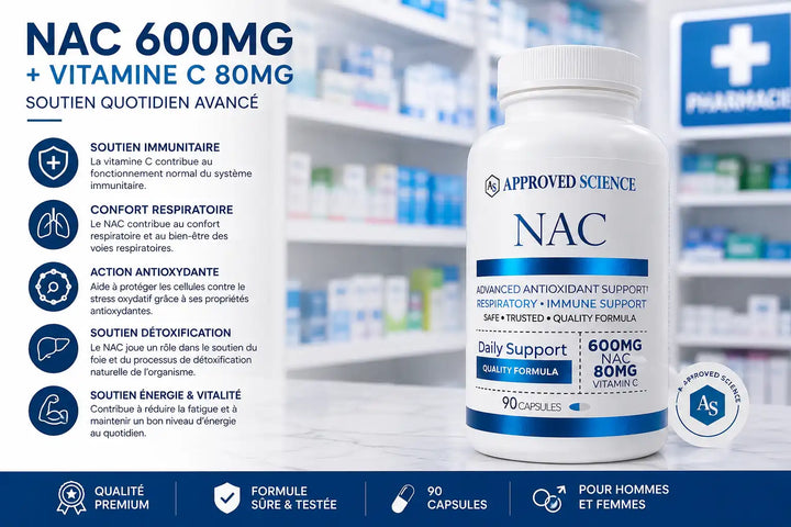 NAC 600 mg + Vitamine C 80 mg – 90 Capsules