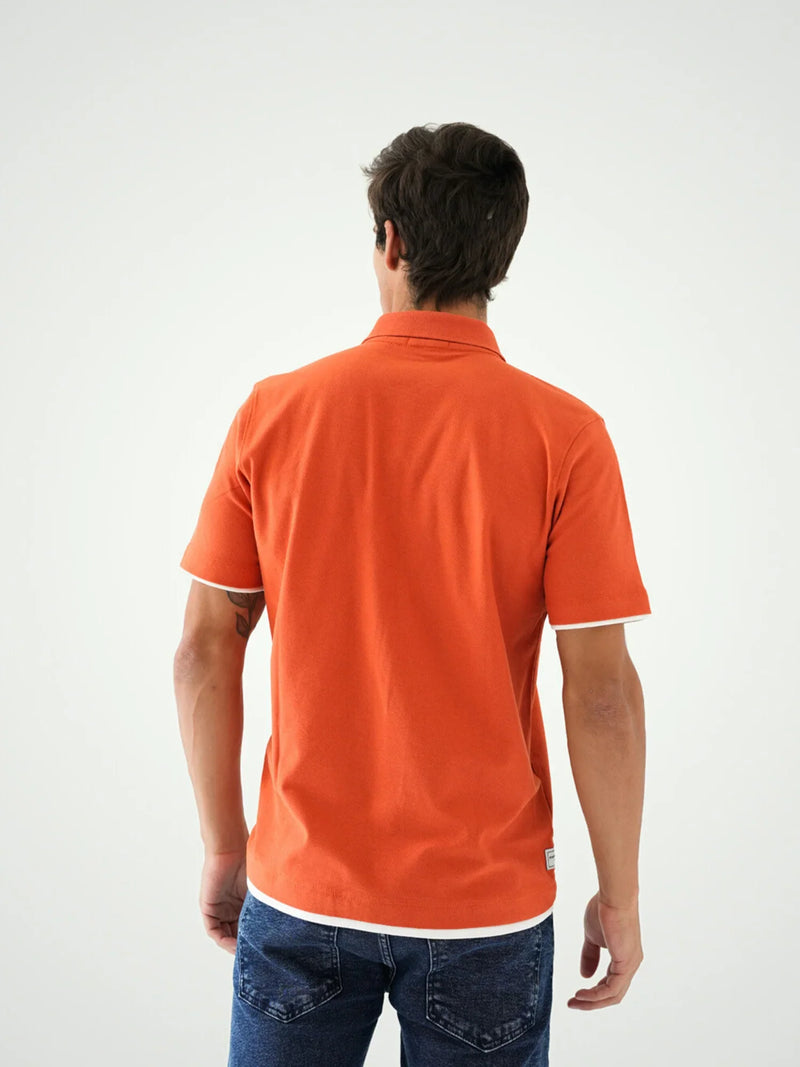 Polo pour homme avec bords blancs - POS24SBTR21813TM1