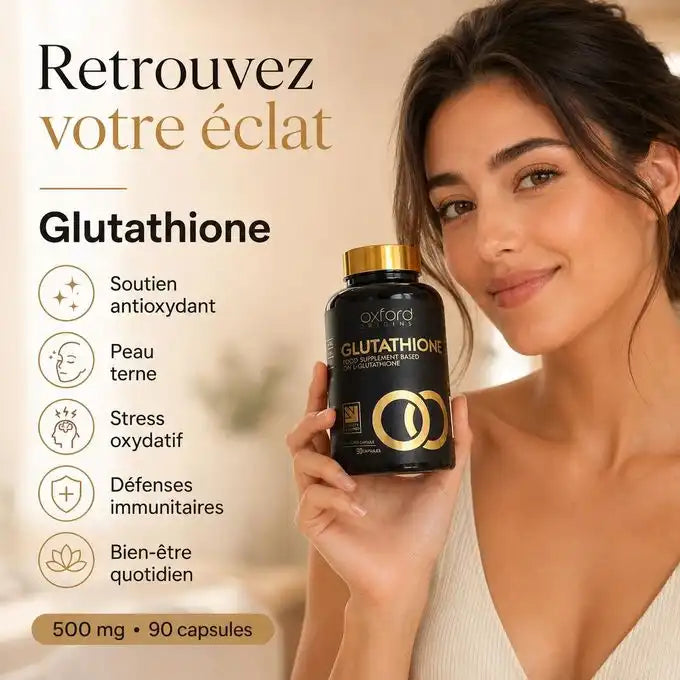 Glutathion 500 mg – 90 Capsules | Antioxydant & Éclat
