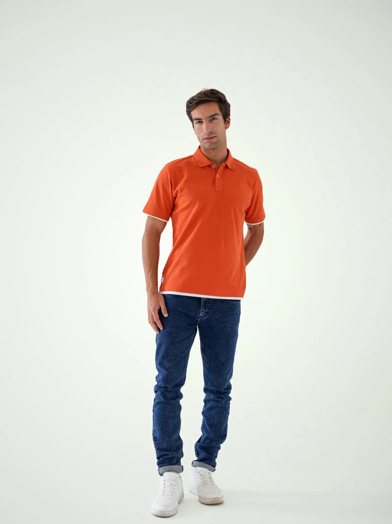 Polo pour homme avec bords blancs - POS24SBTR21813TM1