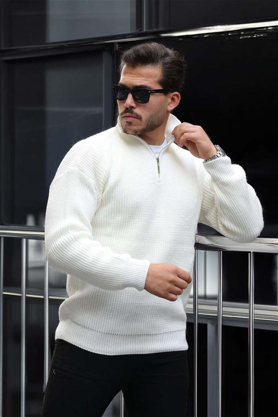 Pull Homme Nolan Maille Selanik Demi-Zip Oversize