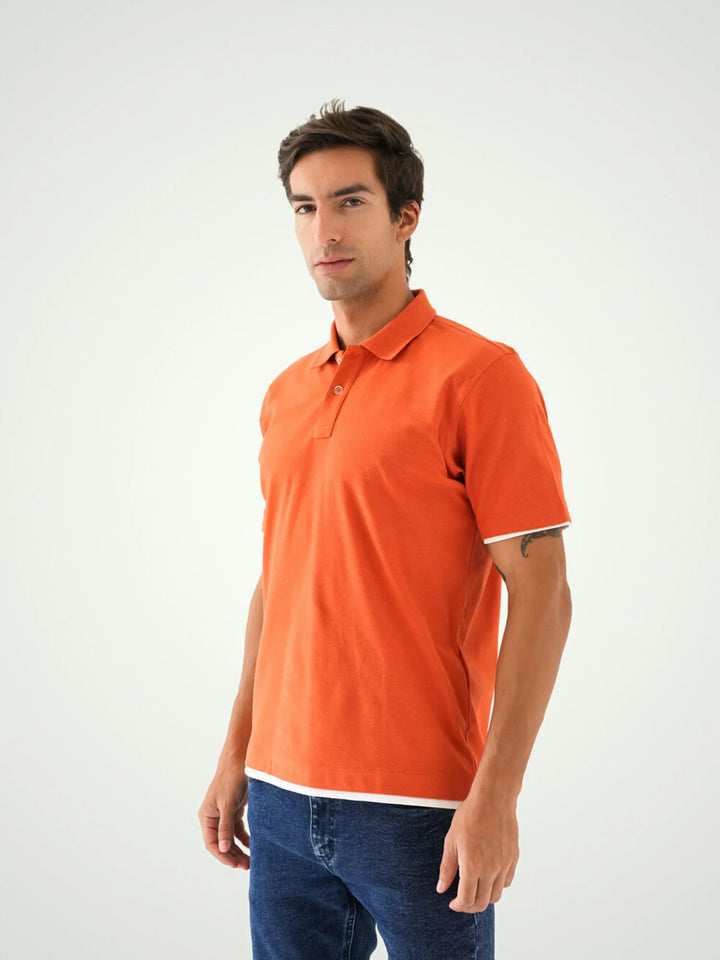 Polo pour homme avec bords blancs - POS24SBTR21813TM1