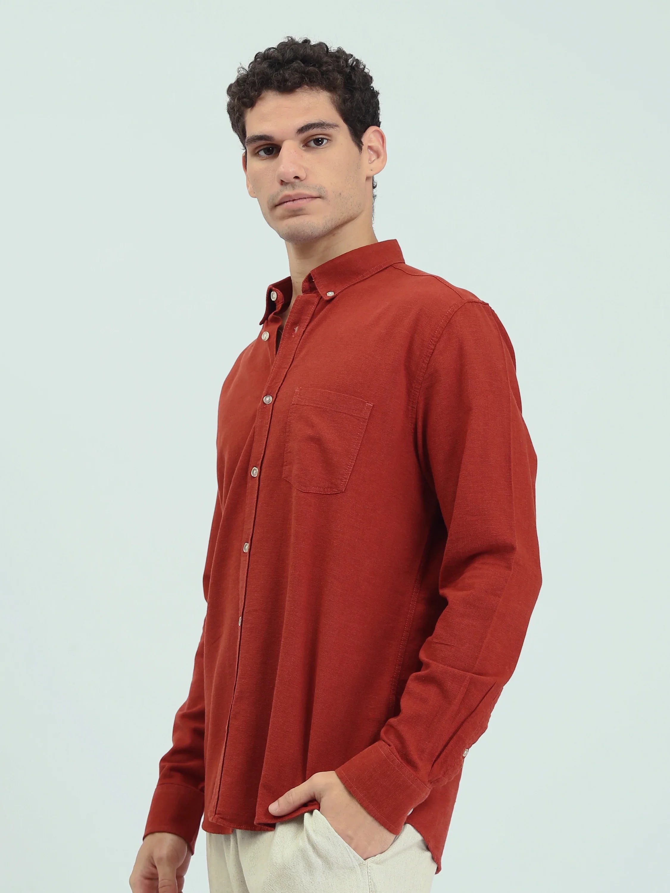 Chemise à manches longues pour homme - Élégance et confort - SHI24SECX19435TM1