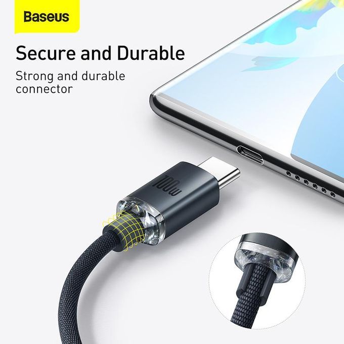 Baseus Crystal Shine Câble USB-C Charge Rapide 100W 1,2m