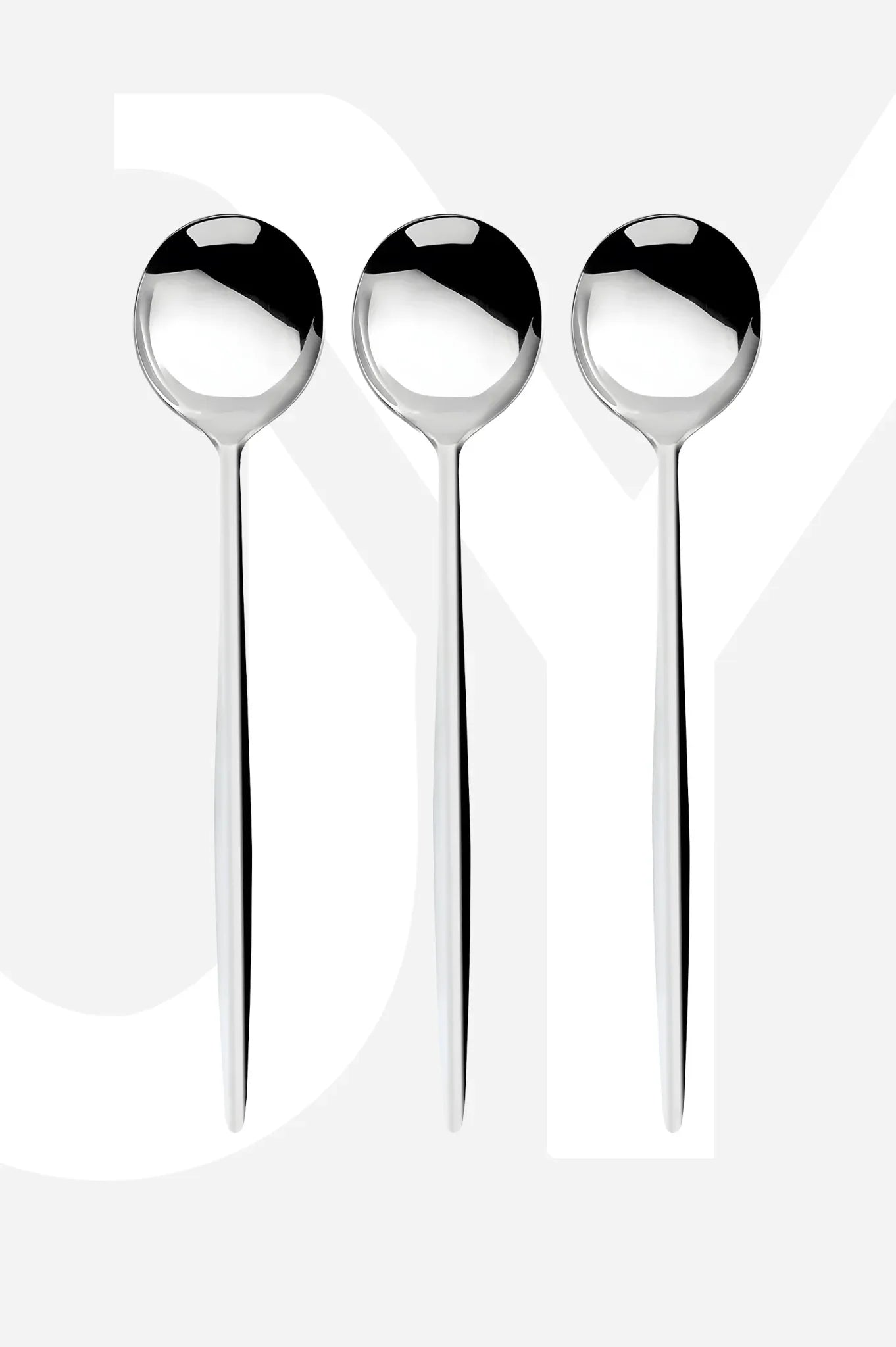 Lot de 6 cuillères à dessert Paris en acier inoxydable - Justyol