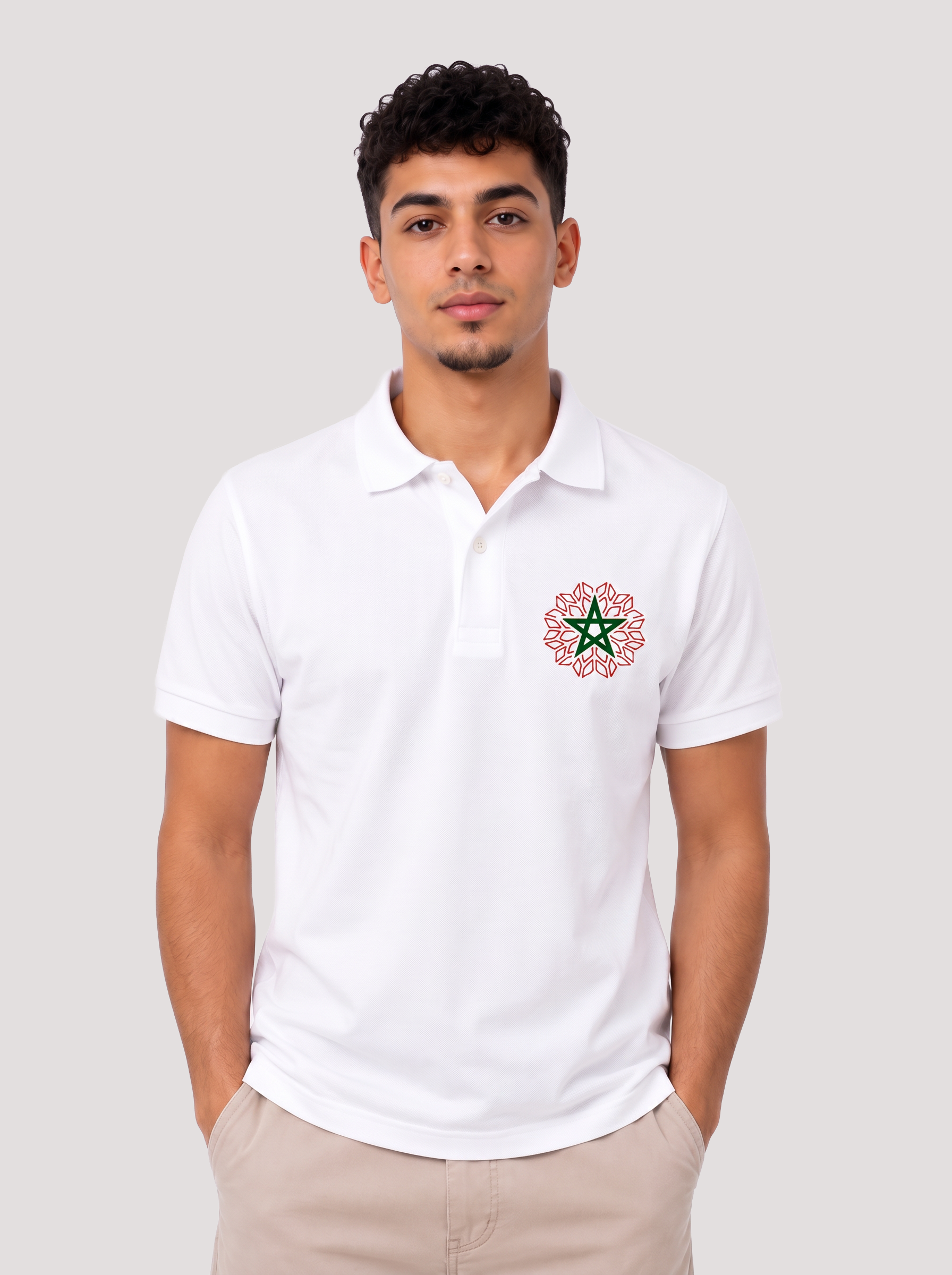 Polo graphique unisexe – Édition Maroc Coupe du Monde 2026