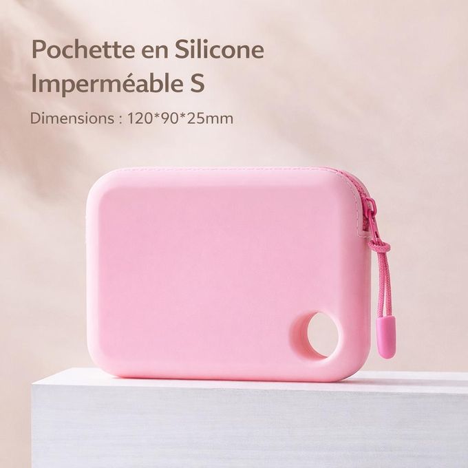 Pochette Silicone Portable – Étui de Rangement Compact avec Anneau d’Attache