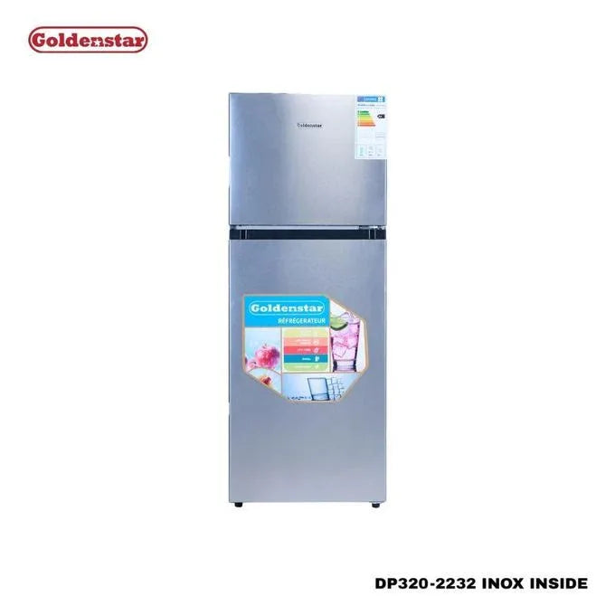 Golden Star Réfrigérateur Semi No Frost 320L Refroidissement Rapide, 2 ans garantie, DP320-2232 Inox Inside - Justyol
