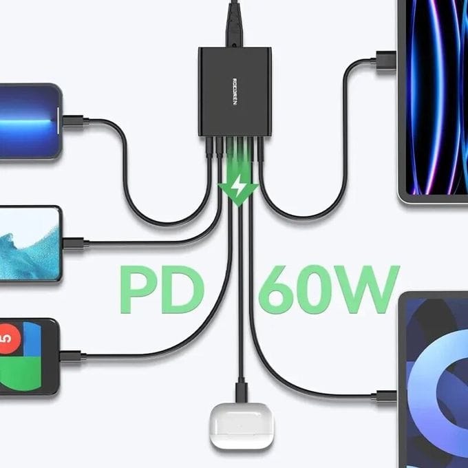 Station de Charge Rapide de Bureau Rocoren 60W