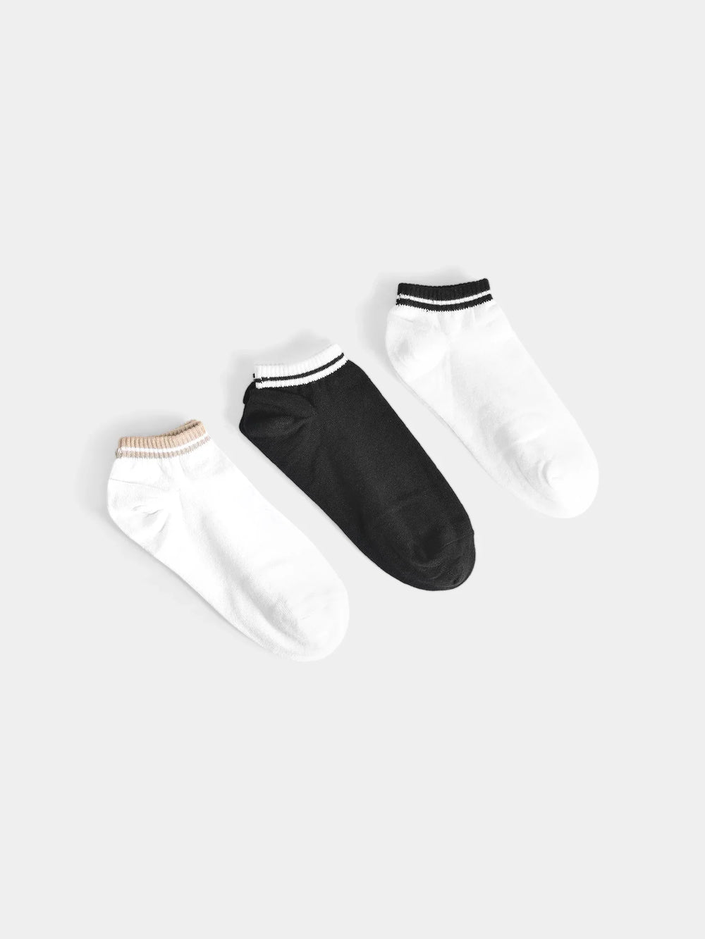 Lot de 3 Paires de Chaussettes Courtes à Rayures – Style Sport - SOK26G52400003TM1