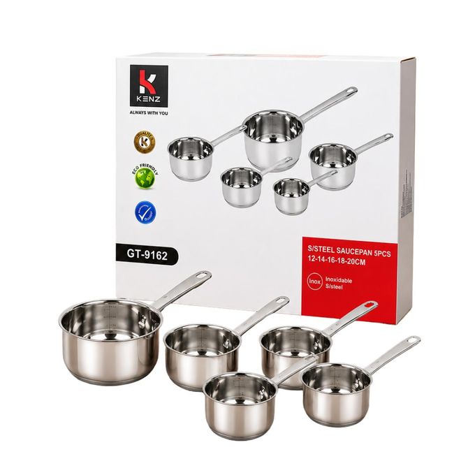 Kenz Set de 5 Casseroles en Acier Inoxydable