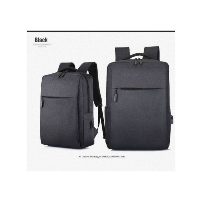 Sac à dos professionnel multifonction noir – USB & antivol  -Cartable business PC , loisirs, voyage, Cartable scolaire