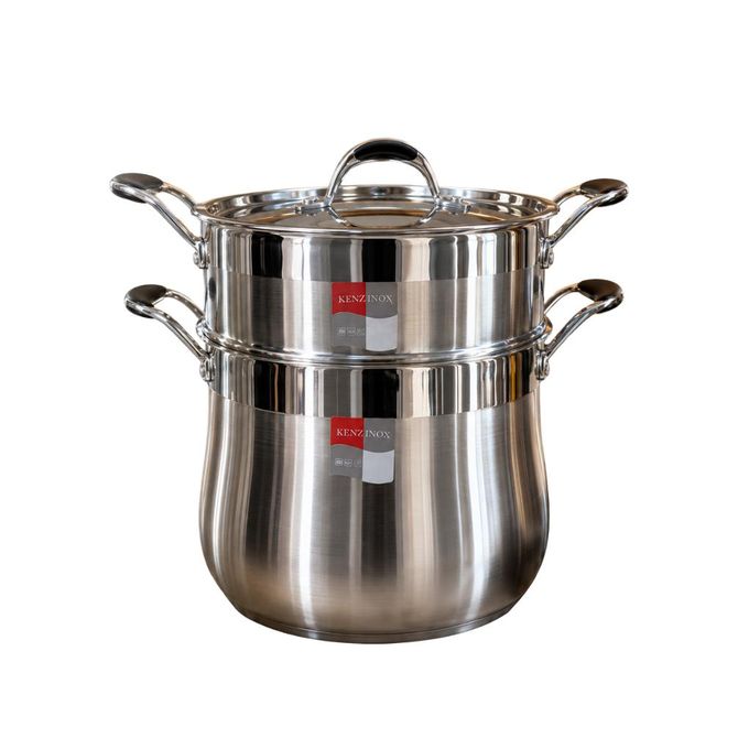 Kenz Couscoussier 8L en Acier Inoxydable Triple Fond
