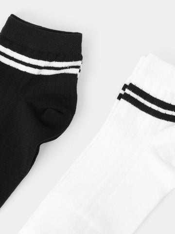 Lot de 2 Paires de Chaussettes Courtes à Rayures – Style Sport - SOK26G52400002TM1