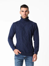 Sweat-shirt homme hiver à col montant chaud et confortable - PUL23WCOT27445TM1