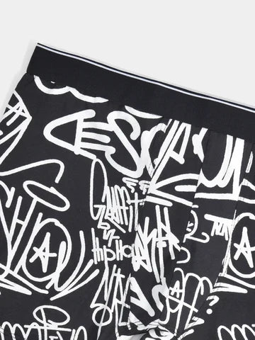 Boxer Homme à Imprimé Graffiti – Style Urbain - BOX26GBCA99493TM1