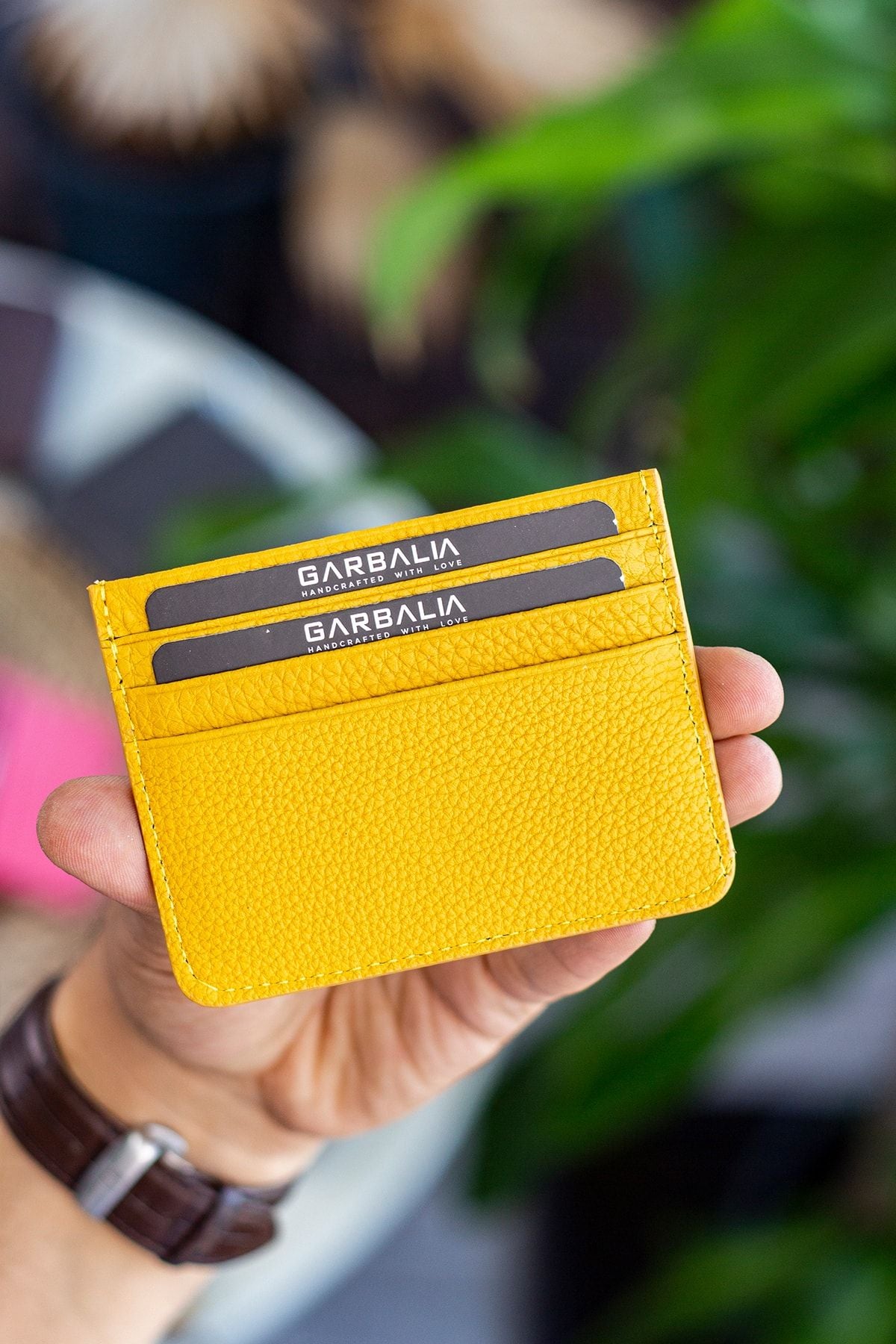 Cape Hakiki Deri Örgü Desenli Ince Unisex Siyah Kartlık - Justyol