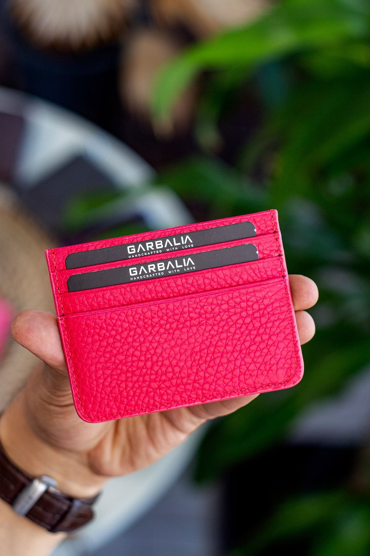 Cape Hakiki Deri Örgü Desenli Ince Unisex Siyah Kartlık - Justyol