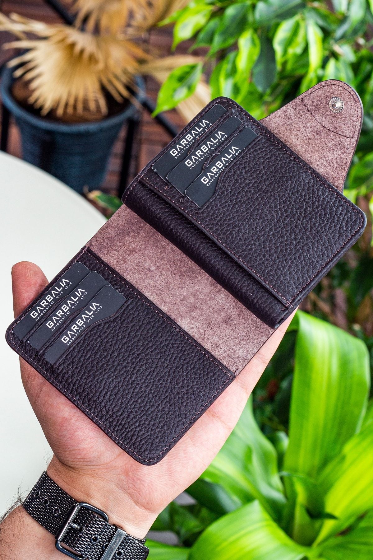 Luzern Hakiki Deri Ek Kartlıklı Mürdüm Unisex Cüzdan - Justyol