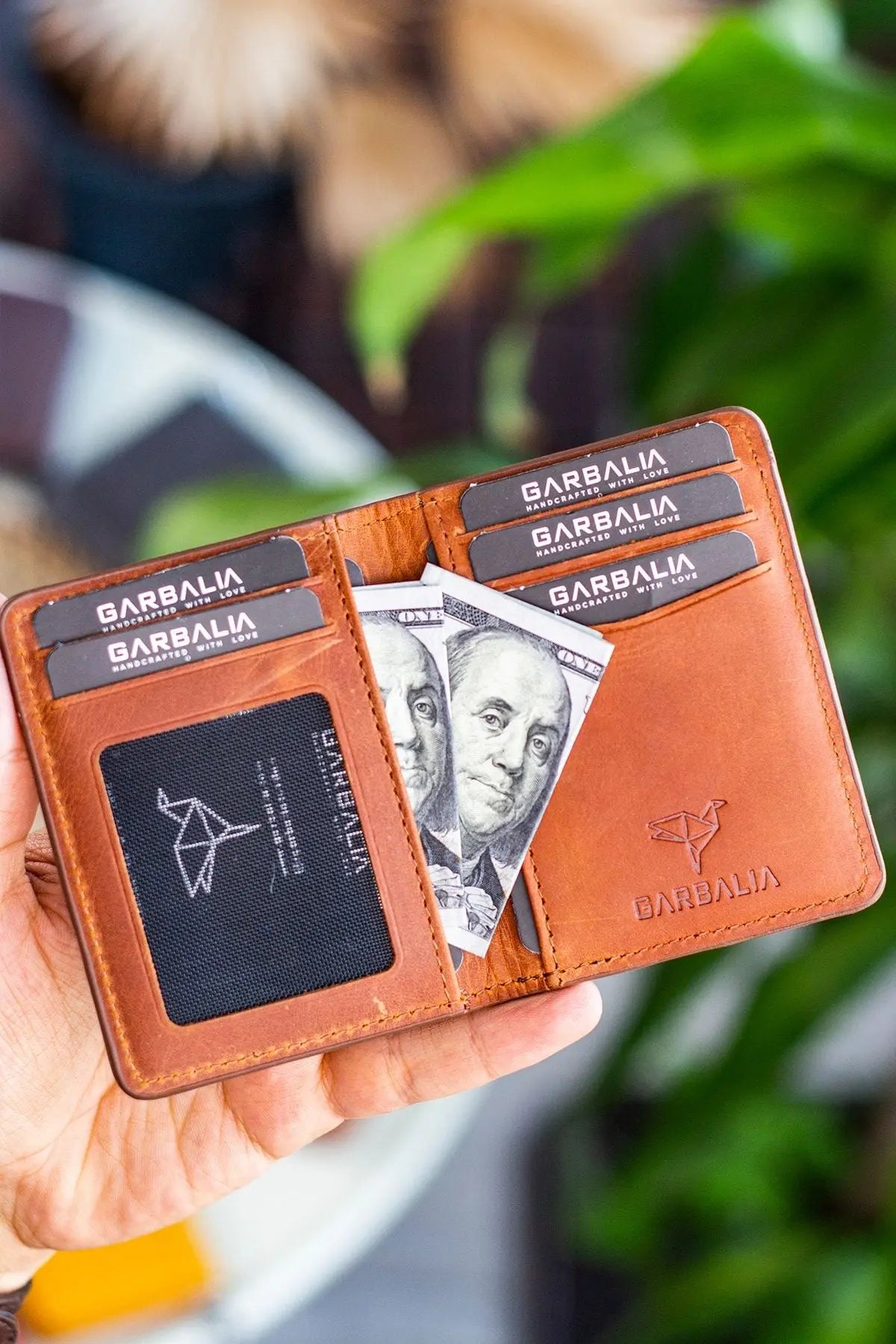 Nahita Hakiki Deri Slim Crazy Taba Kartlık Cüzdan - Justyol