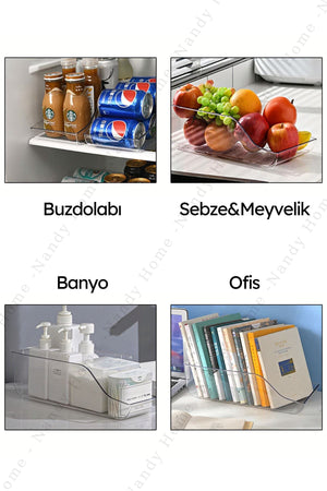 Çok Amaçlı Içecek, Buzdolabı & Dolap Içi Düzenleyici Küçük Boy 2 Adet JHome