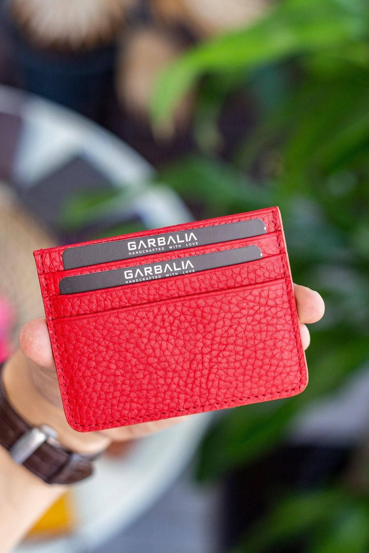 Cape Hakiki Deri Örgü Desenli Ince Unisex Siyah Kartlık - Justyol