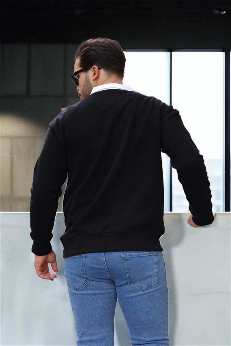 Sweat Homme Luis Col Polo en Maille Selanik