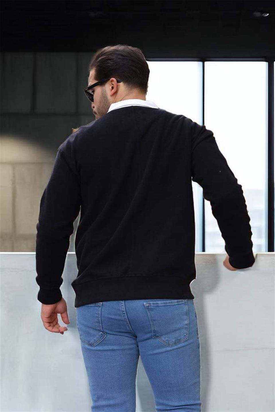 Sweat Homme Luis Col Polo en Maille Selanik